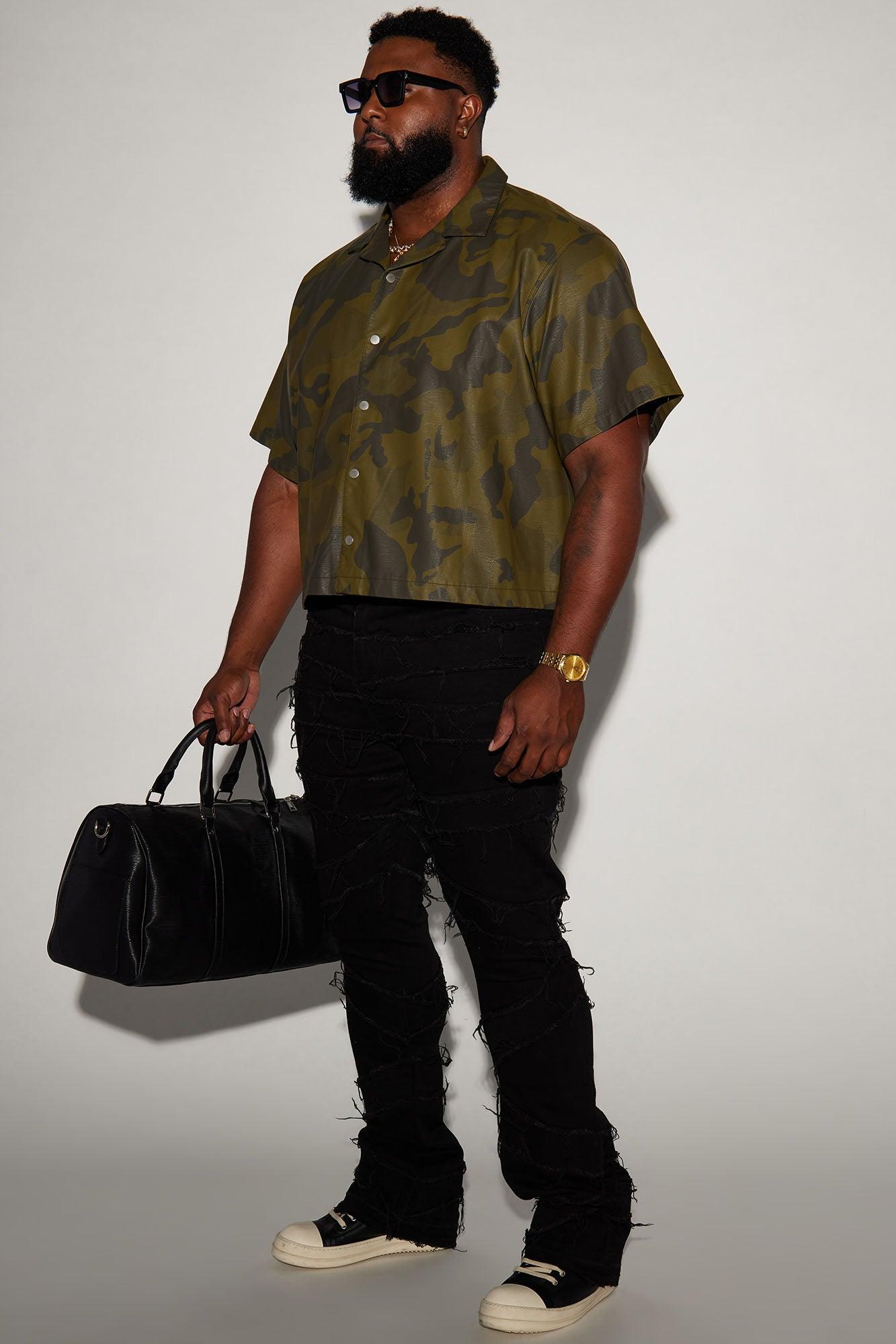 In All Ways Fray Stacked Skinny Flare Jeans - Black Product Image