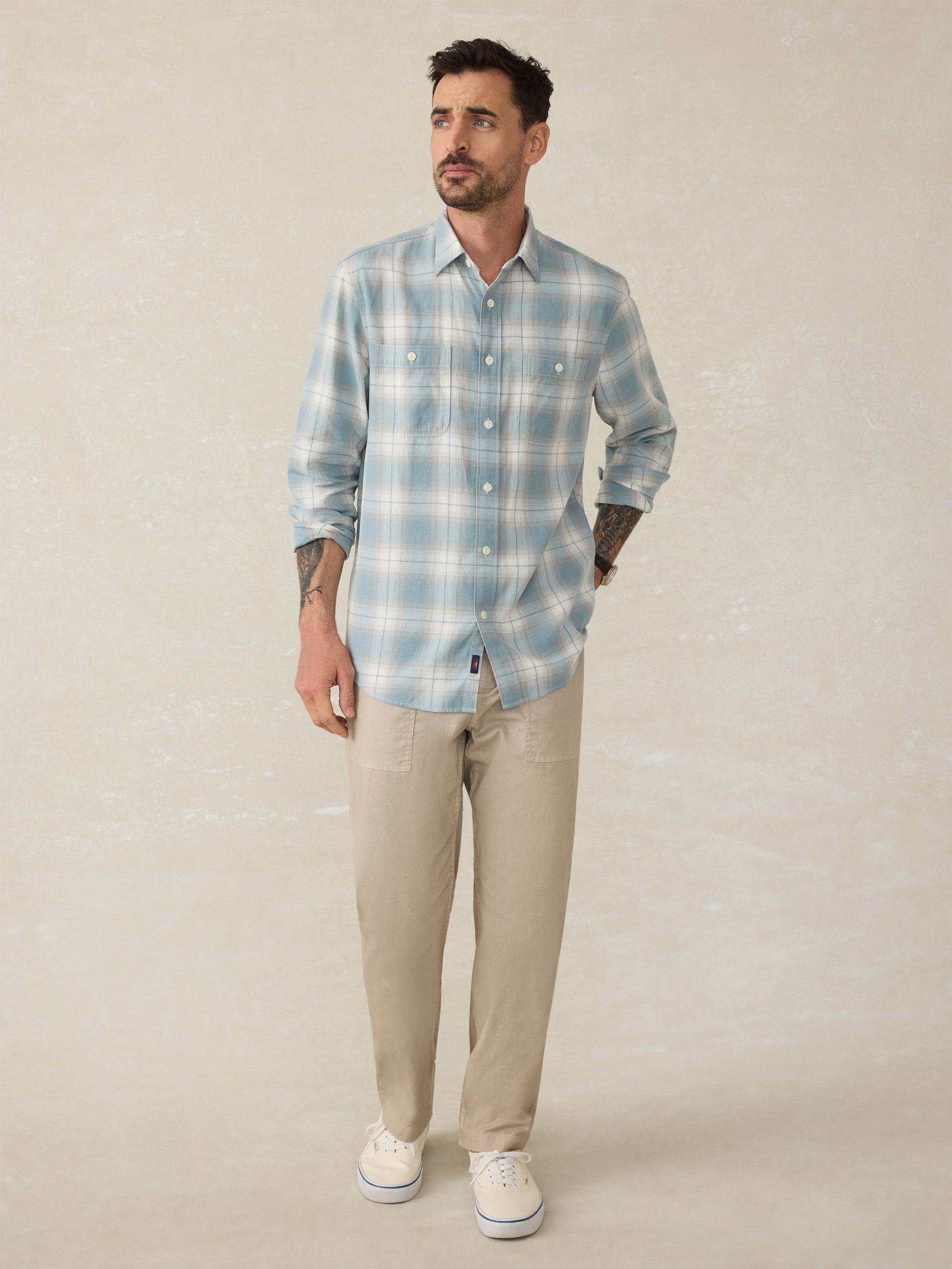 Tried & True Chambray Workshirt - Emerald Coast Plaid Male Product Image