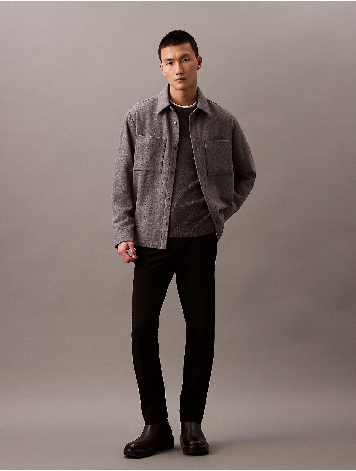 Calvin Klein Mens Classic Cashmere Crewneck Sweater - Red Product Image