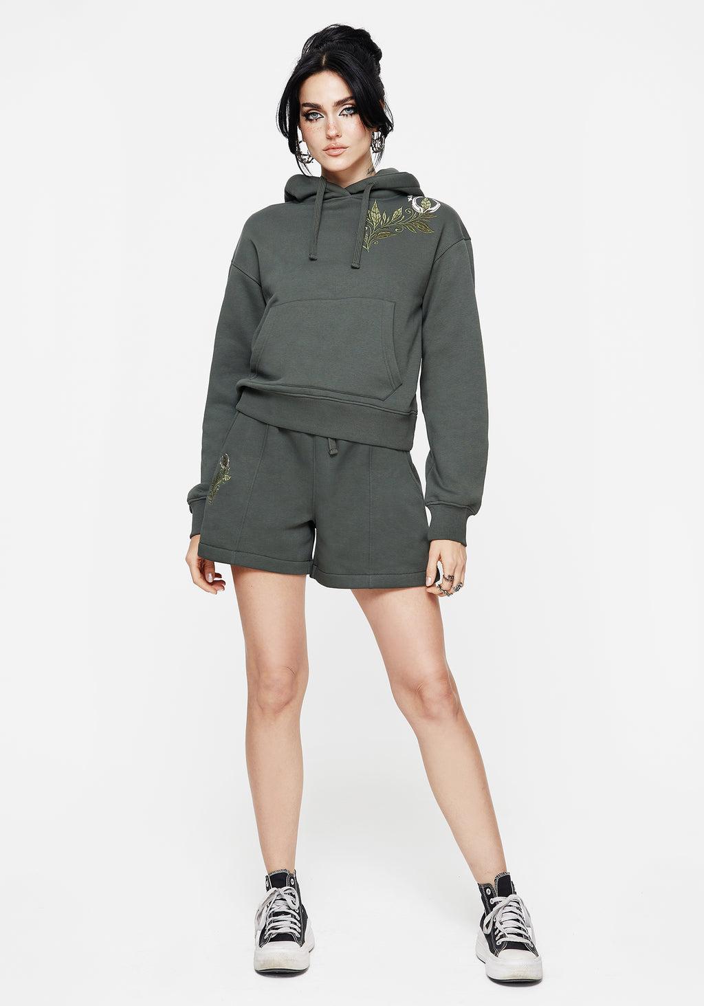 Nirah Cotton Cropped Crop Hoodie Product Image