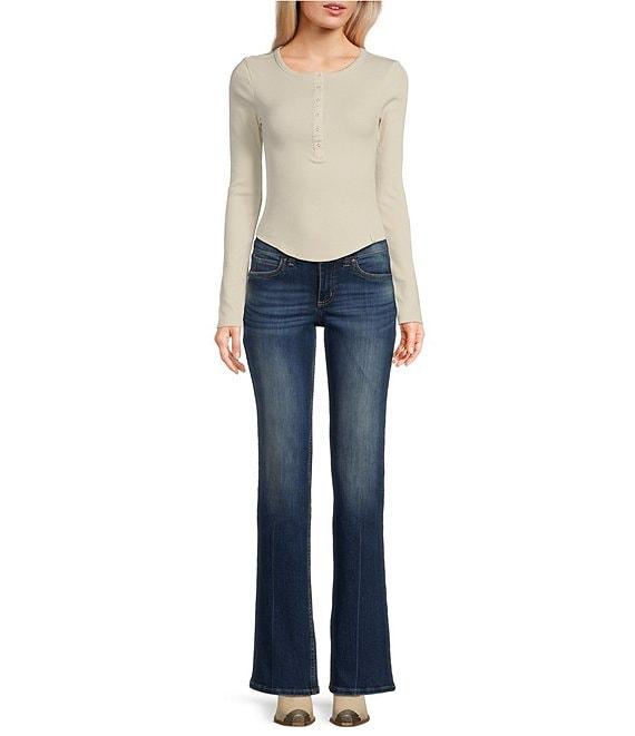 Wrangler® Mid Rise Bootcut Dark Jeans Product Image