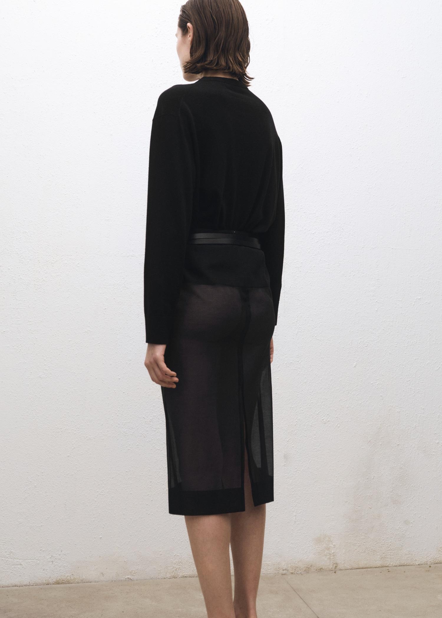 Wool-blend round-neck sweater - Women | MANGO USA Product Image