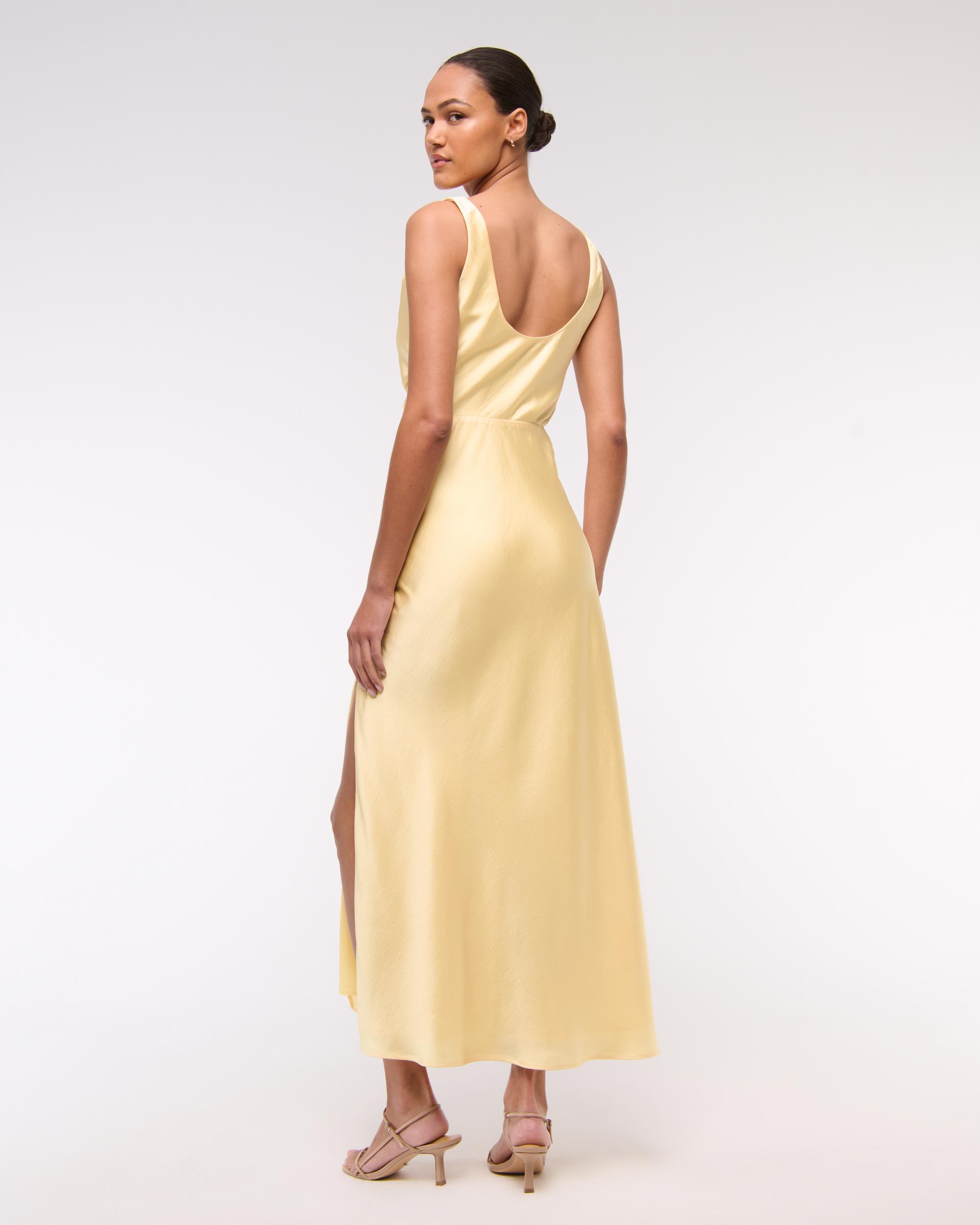Cowl Neck Draped Maxi Dress Product Image