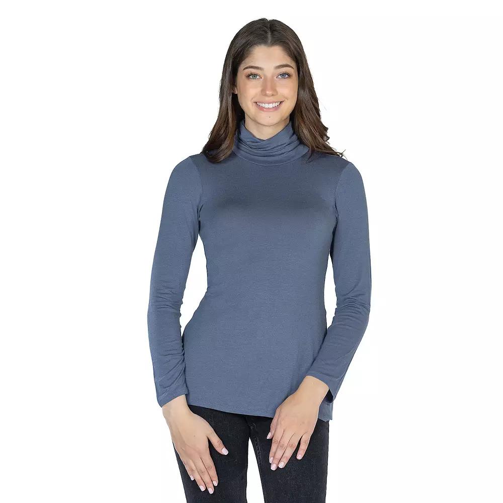 Women's 24Seven Comfort Apparel Classic Long Sleeve Turtleneck,  Product Image