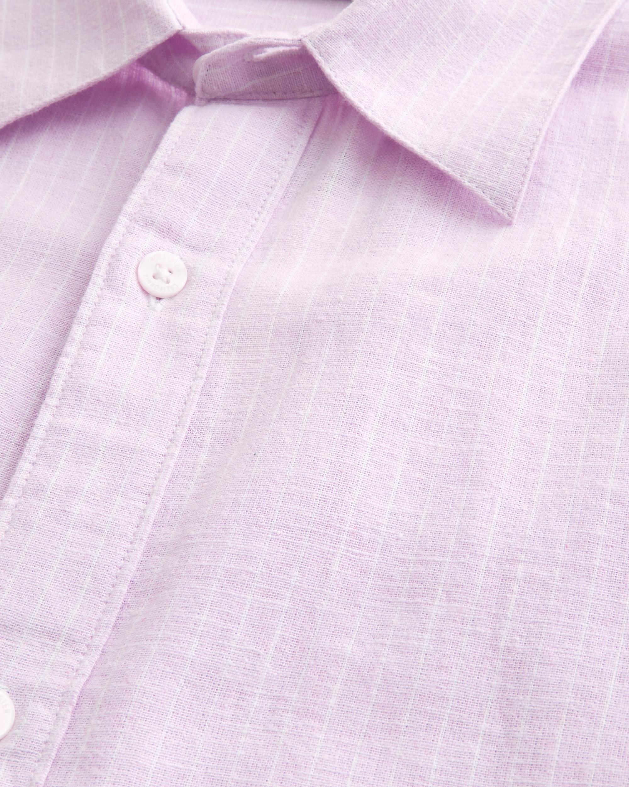 Linen-Blend Button-Through Shirt Product Image