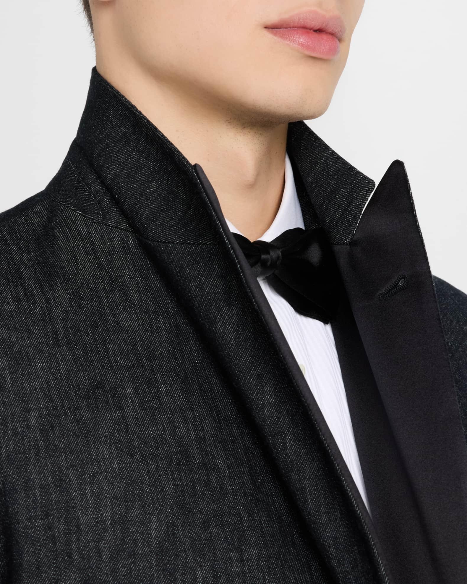 Men's Satin Peak Lapel Double-Breasted Sport Coat Product Image