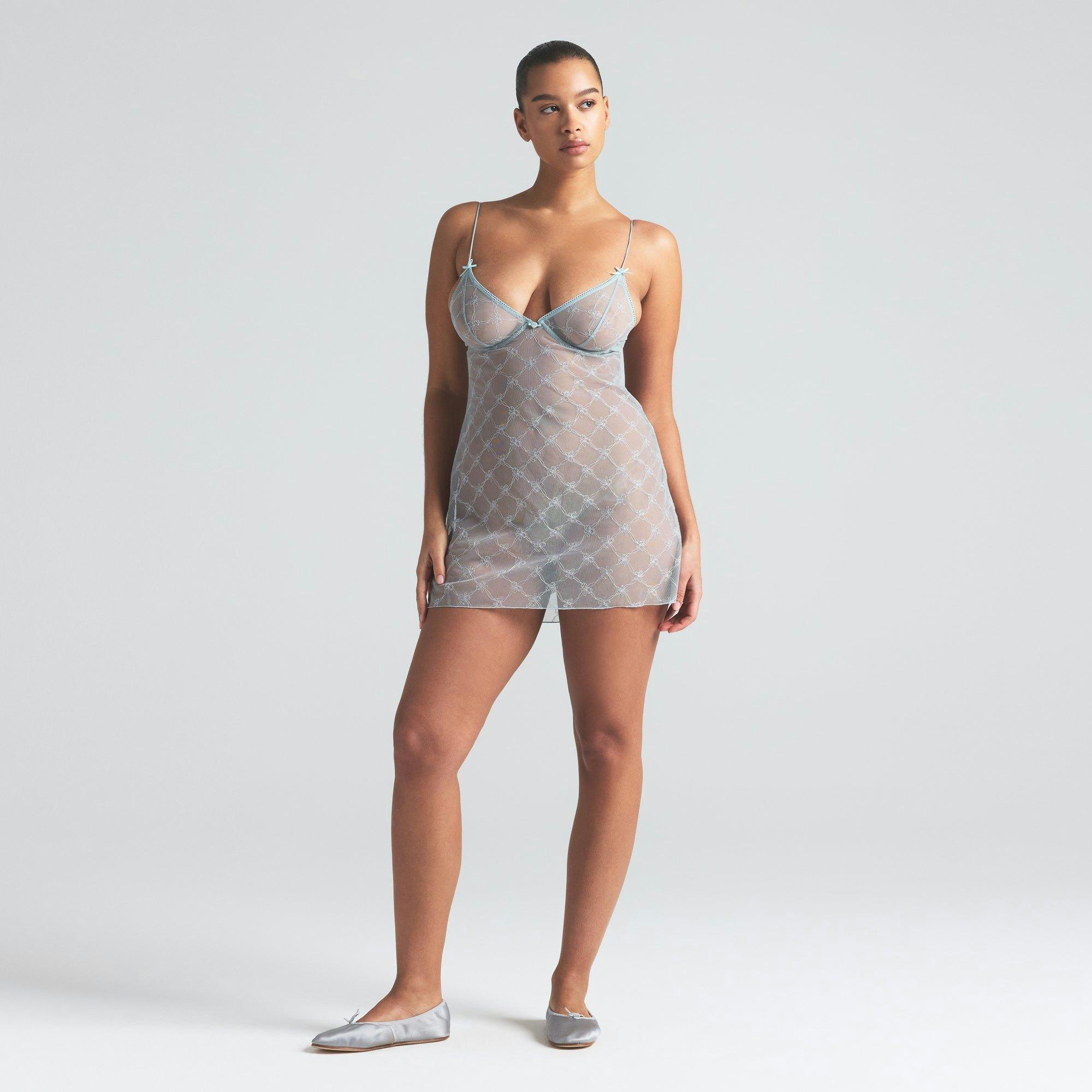 SPRING INTIMATES UNDERWIRE SLIP DRESS | MERCURY BOW TULLE Product Image