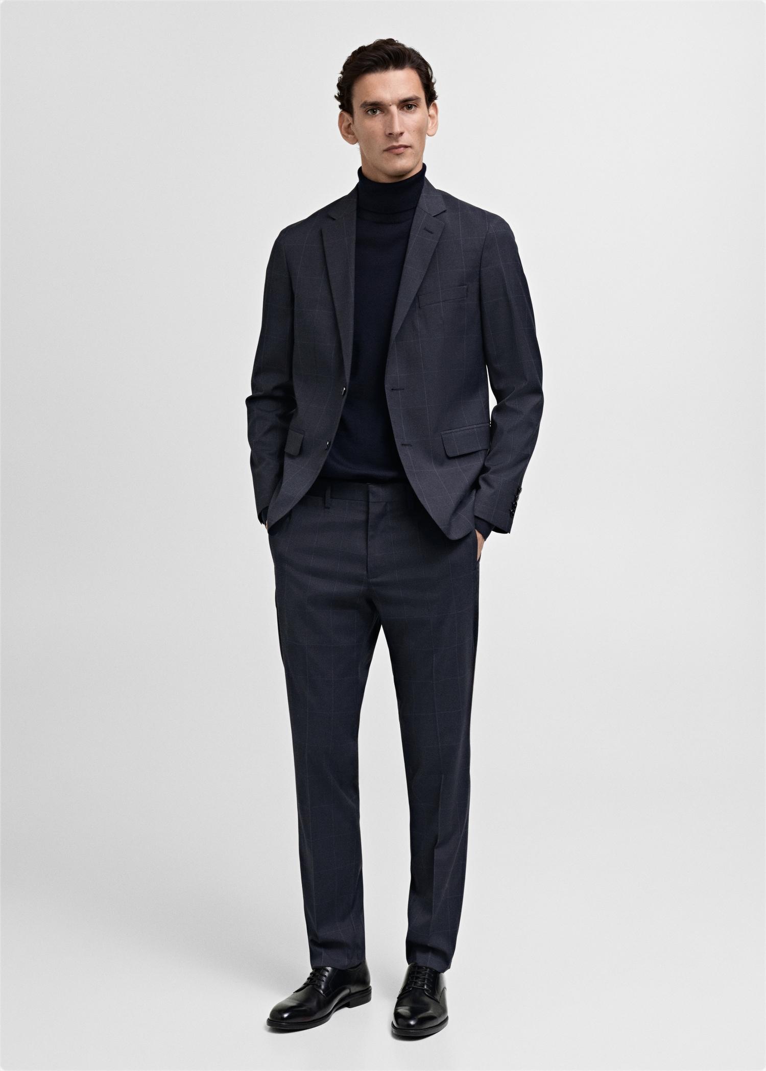 Super slim-fit suit jacket in stretch fabric - Men | MANGO USA Product Image