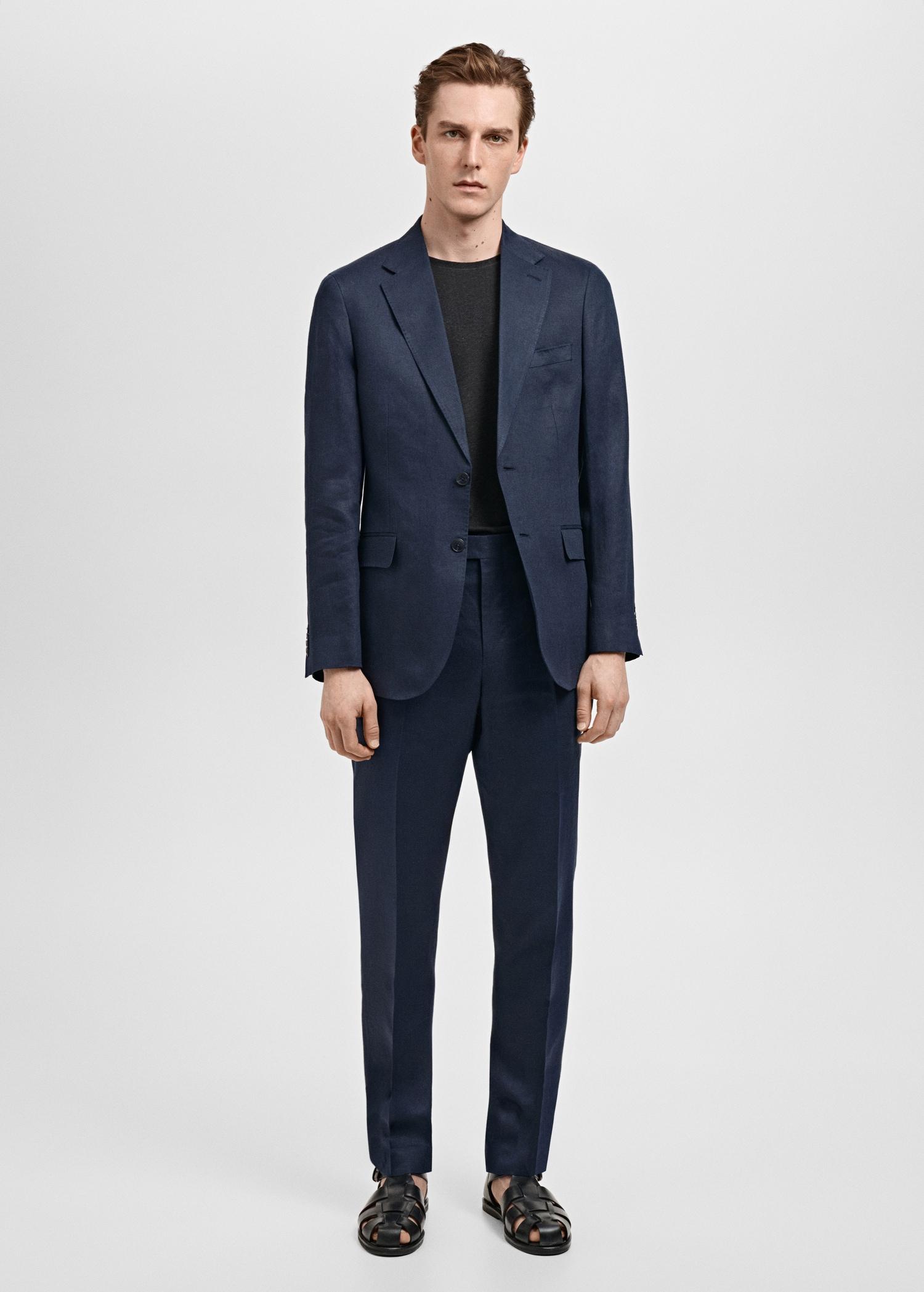 Amalfi 100% linen slim-fit suit pants - Men | MANGO USA Product Image