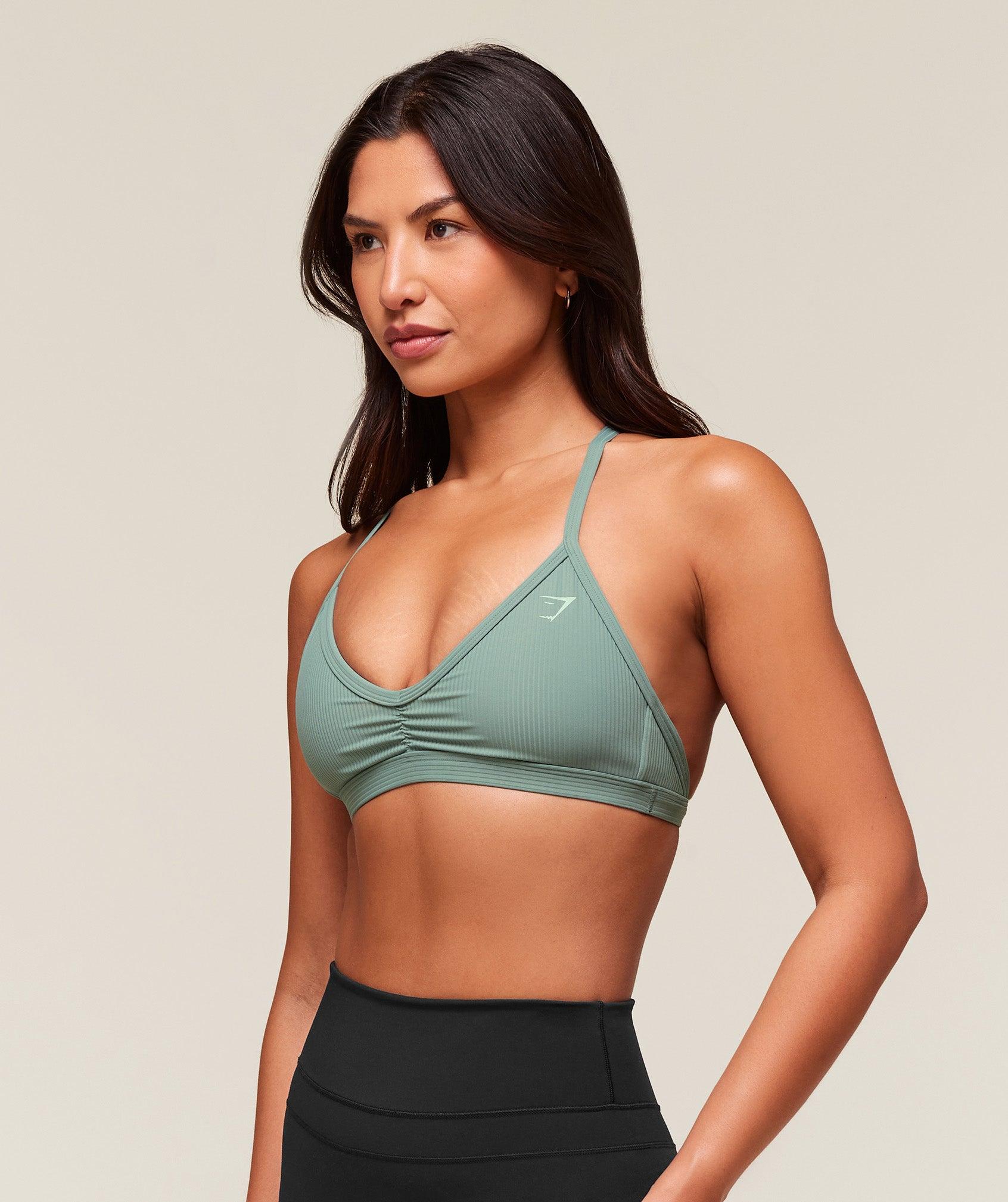 Gymshark Ribbed Minimal Sports Bra - Celeste Blue Female Product Image