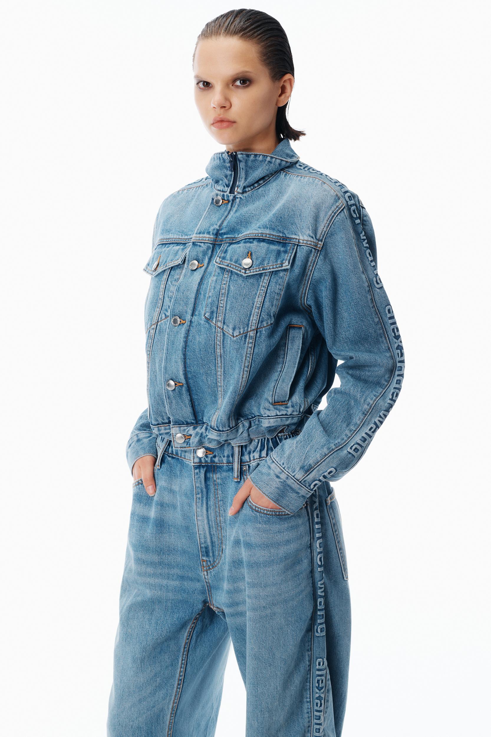 Punch Tote Bag In Cotton Denim Product Image