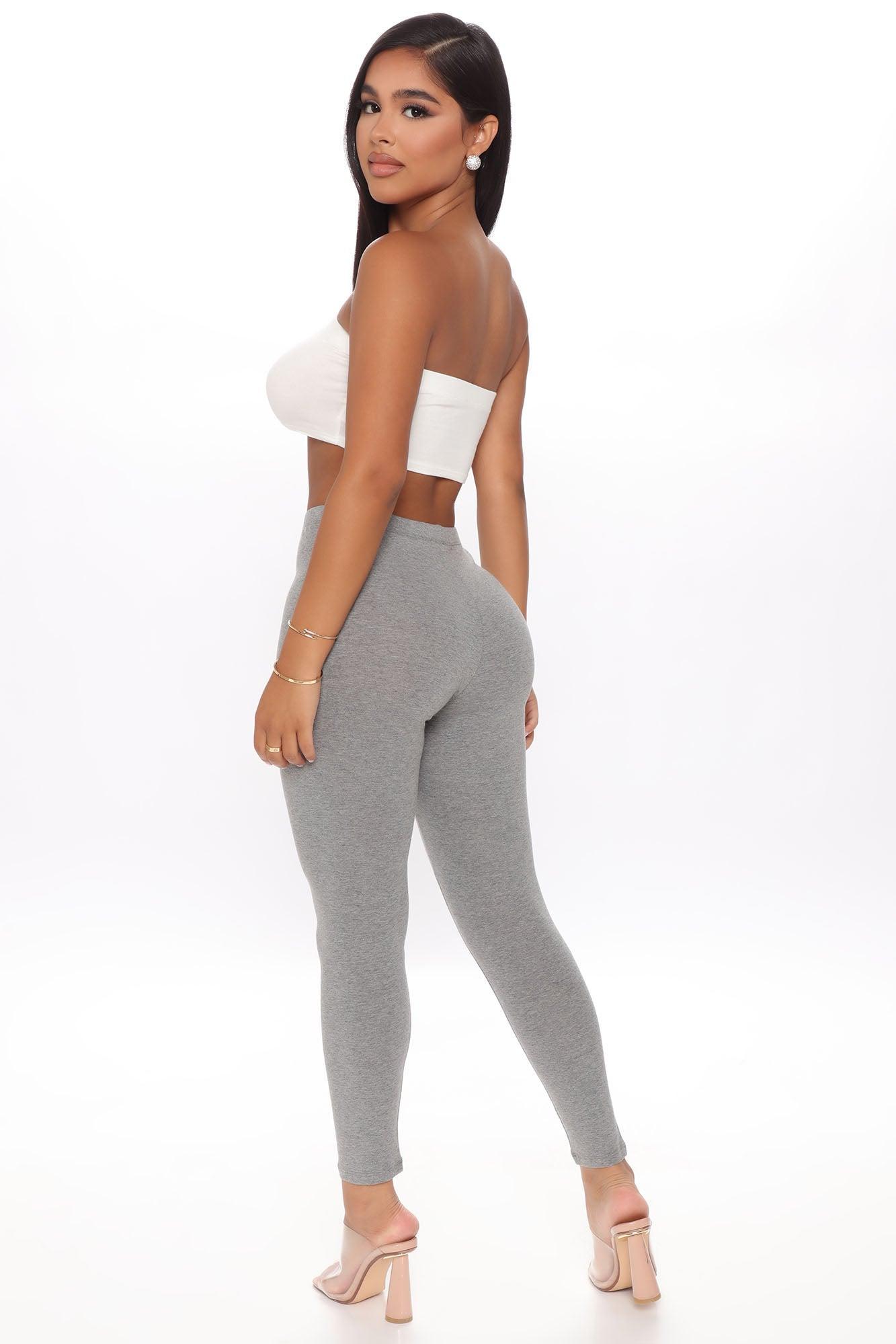 Lean On Me Leggings - Heather Grey Product Image