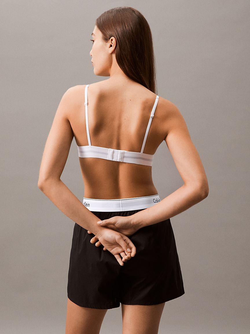 Cotton Modal Stretch Rib Unlined Triangle Bralette Product Image