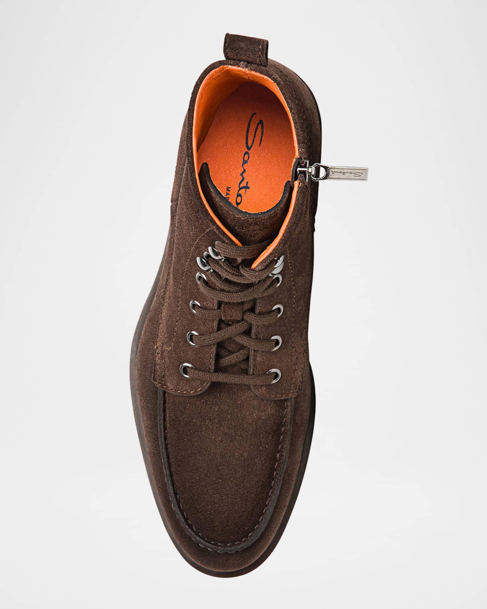 Men's Flair Suede Side-Zip Lace-Up Boots Product Image