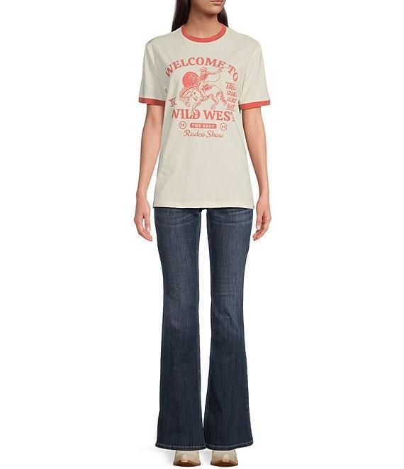 Ariat Pr Paulina Stretch Mid-Rise 5-Pocket Flare Hem Jeans Product Image