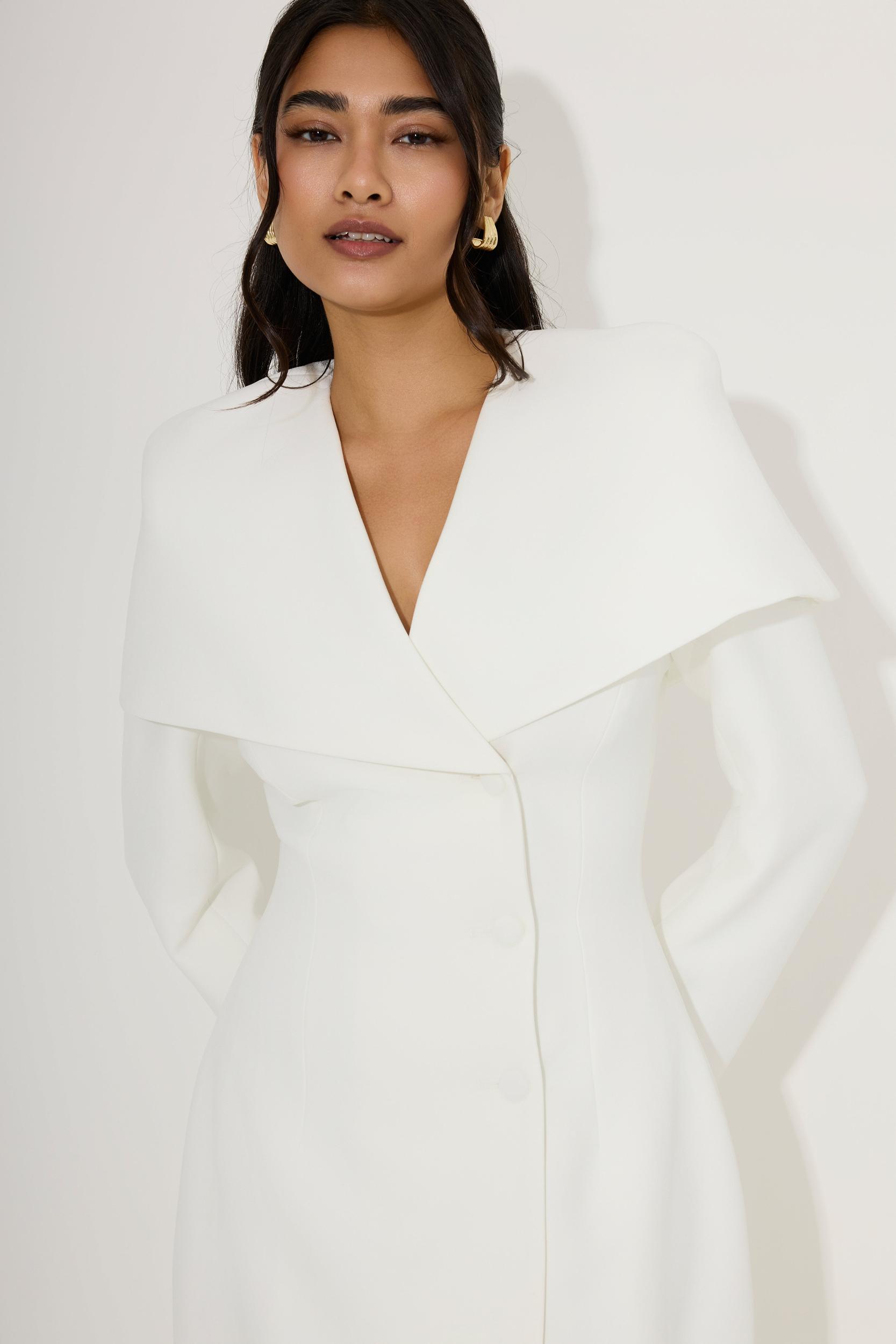 Statement Collar Midi Dress Product Image