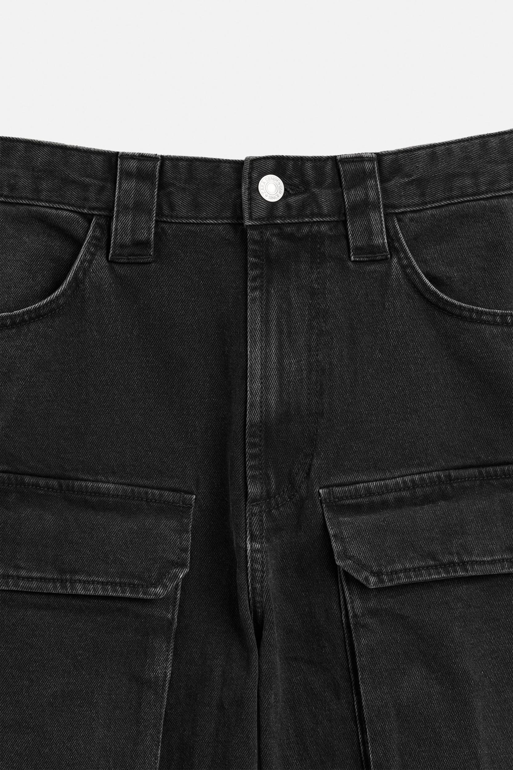 POCKET DENIM CARGO PANTS Product Image