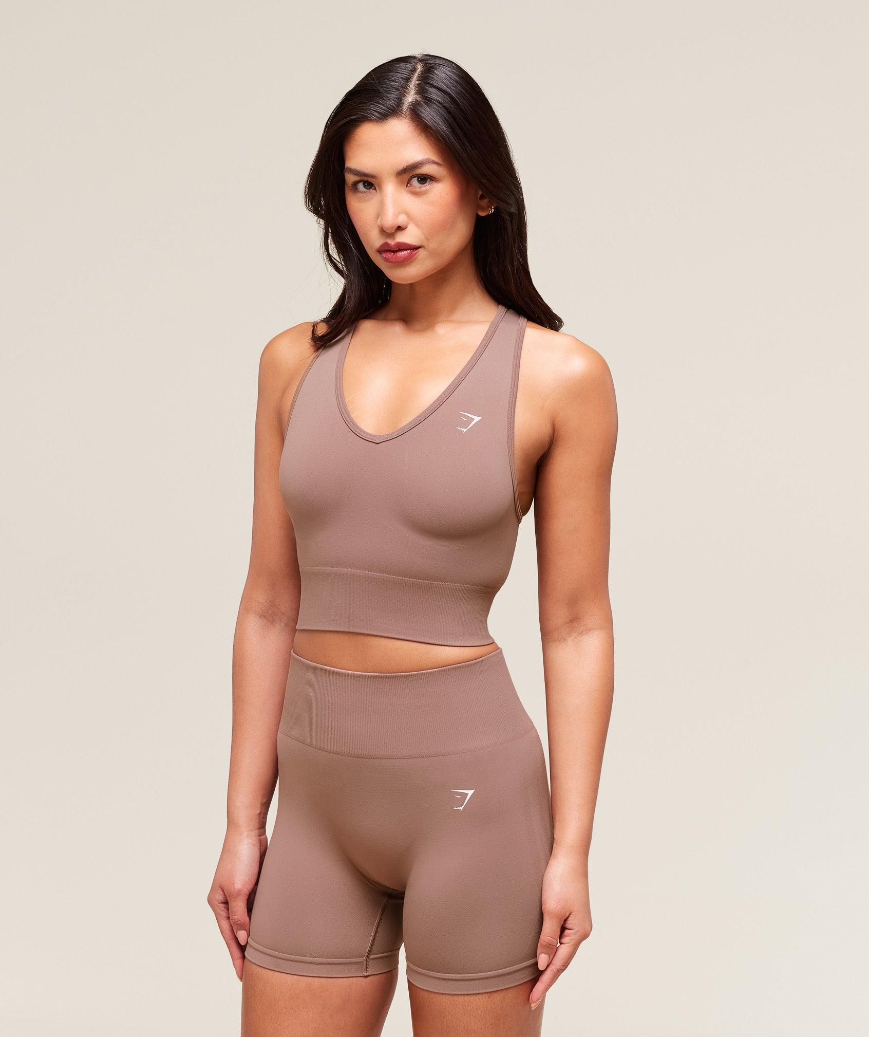 Gymshark Everyday Seamless Crop Tank - Chestnut Pink Female Product Image