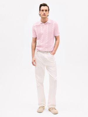 Cable Knit Polo Sweater Product Image