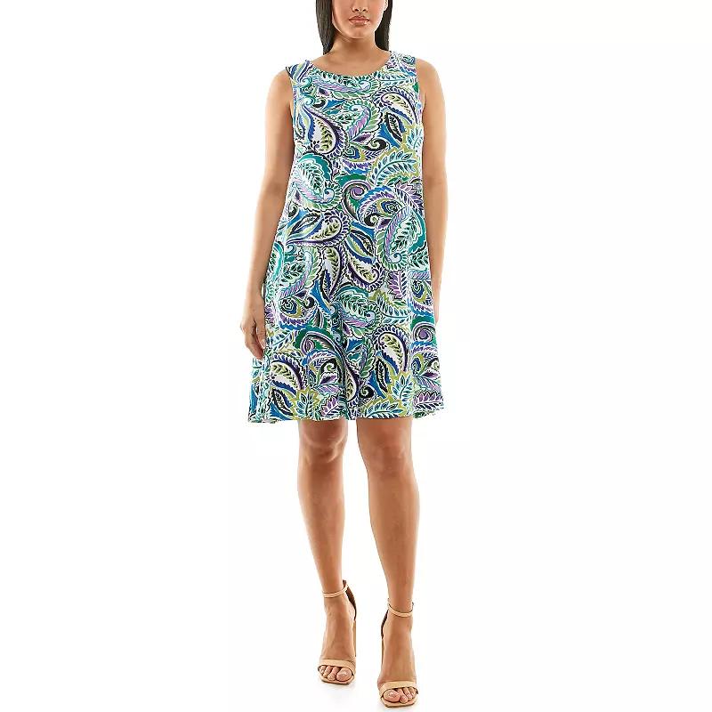Women's Nina Leonard Floral Swing Dress,  Product Image