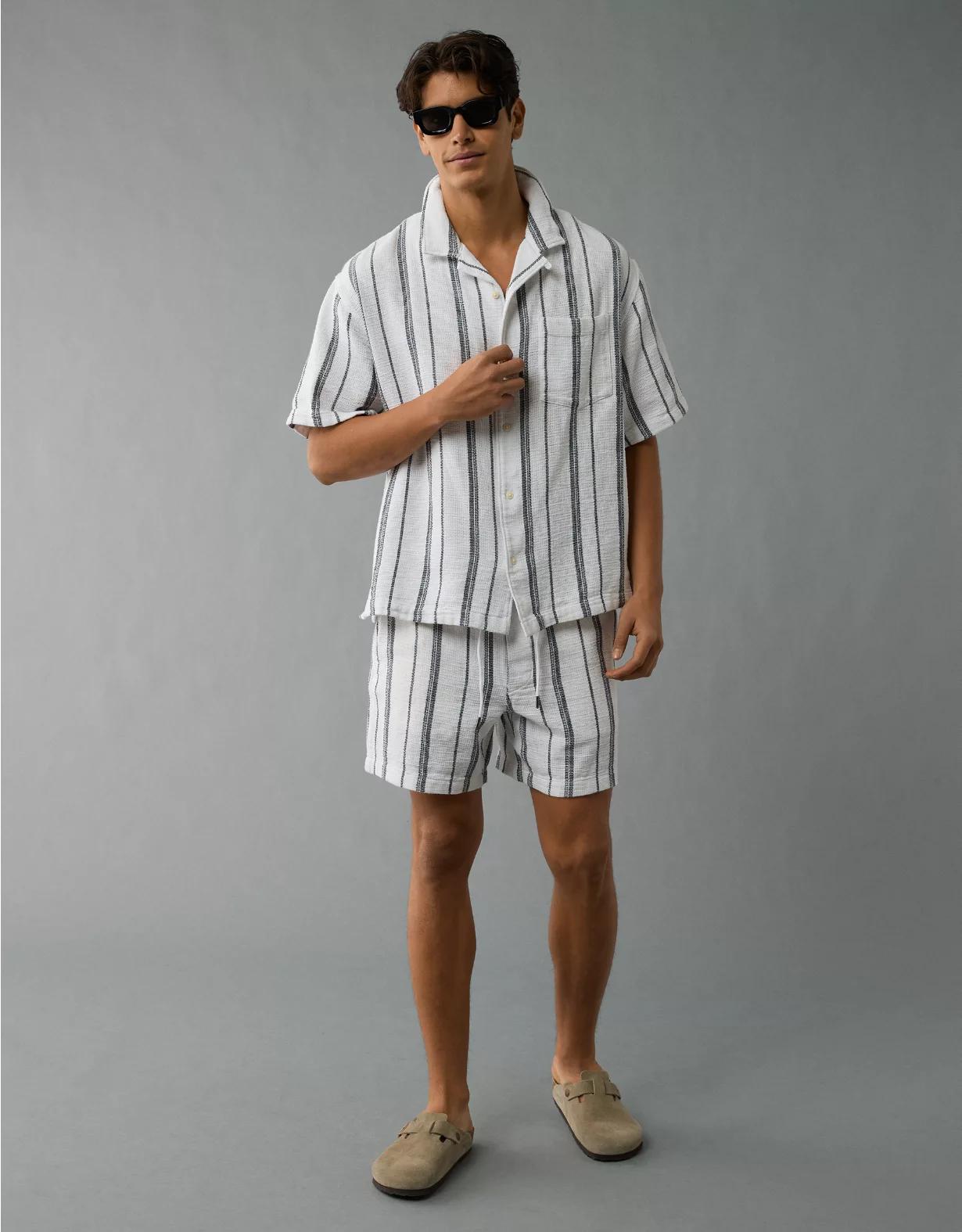 AE Poolside Striped Button-Up Shirt Product Image