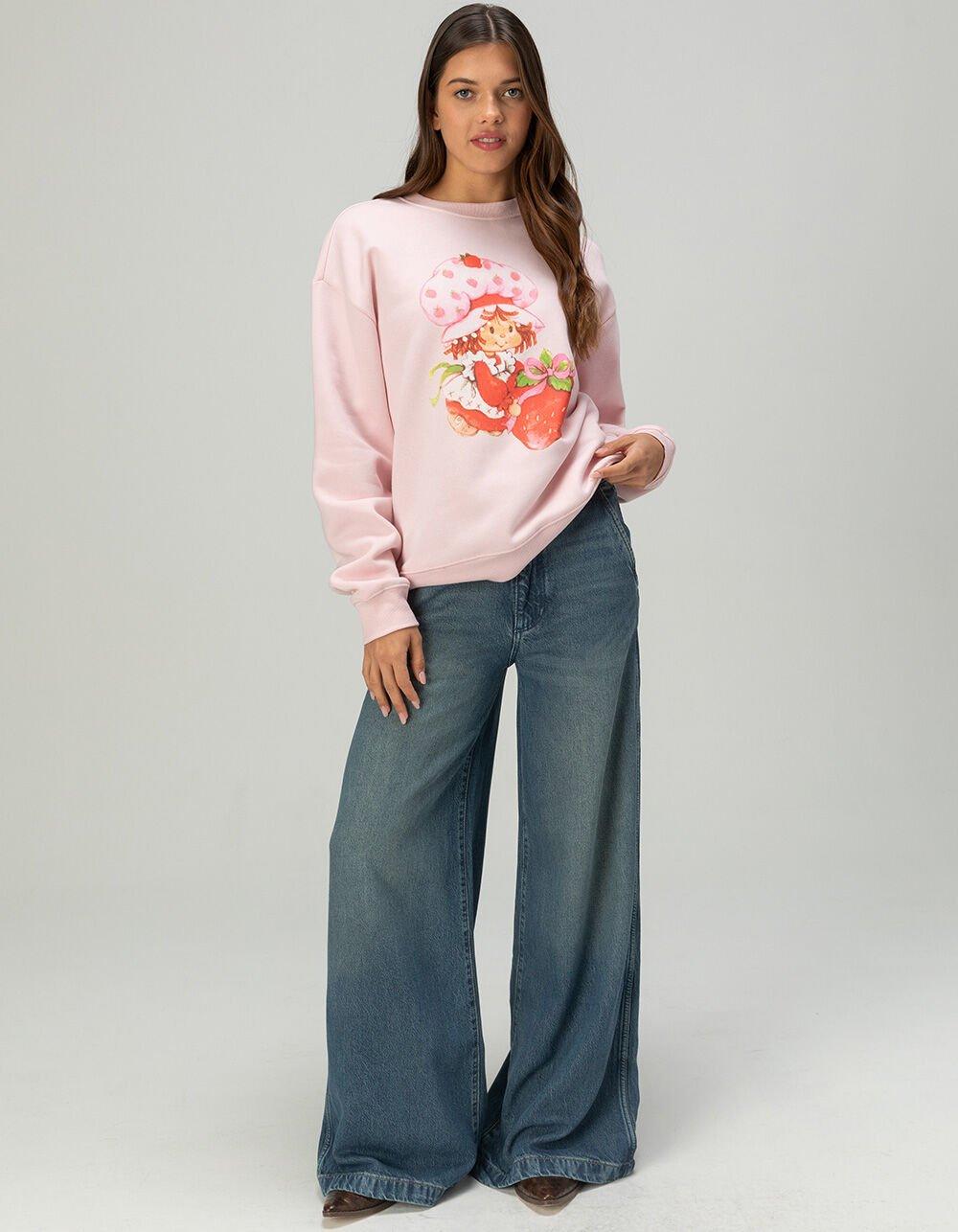 STAWBERRY SHORTCAKE Womens Crewneck Sweatshirt - PINK Product Image