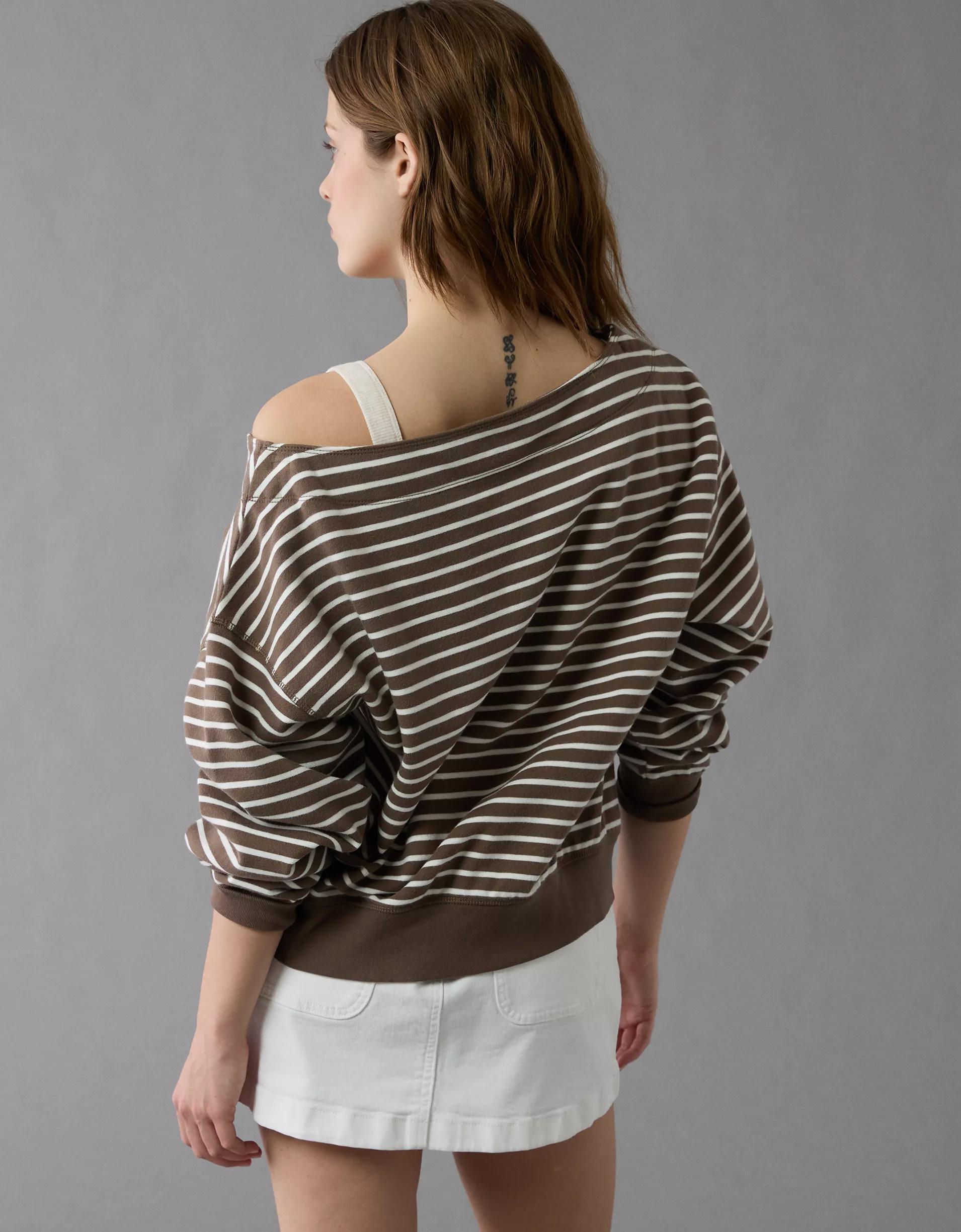 AE Off The Shoulder Sweatshirt Product Image