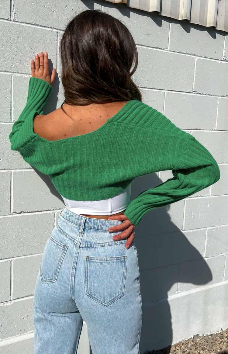 Elsa Green Rib Knit Bolero Product Image
