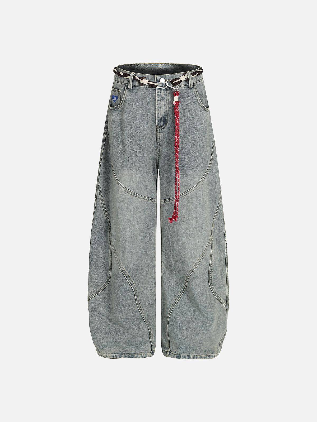 Aelfric Eden Rope Washed Baaggy Barrel Jeans Product Image