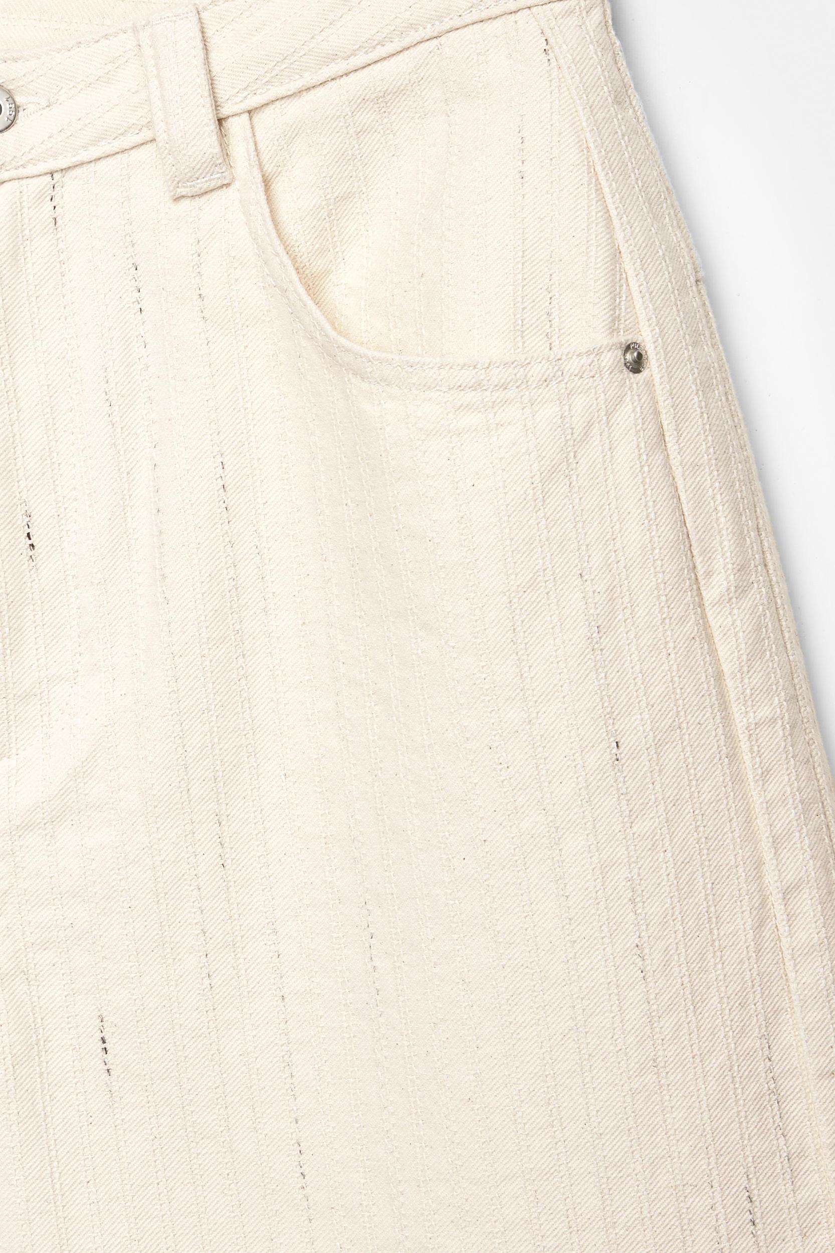 Striped denim Bermuda shorts Product Image