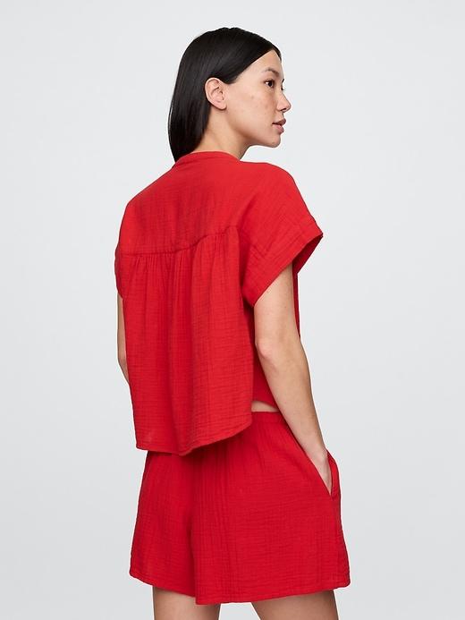 Cotton Gauze Dolman Shirt Product Image