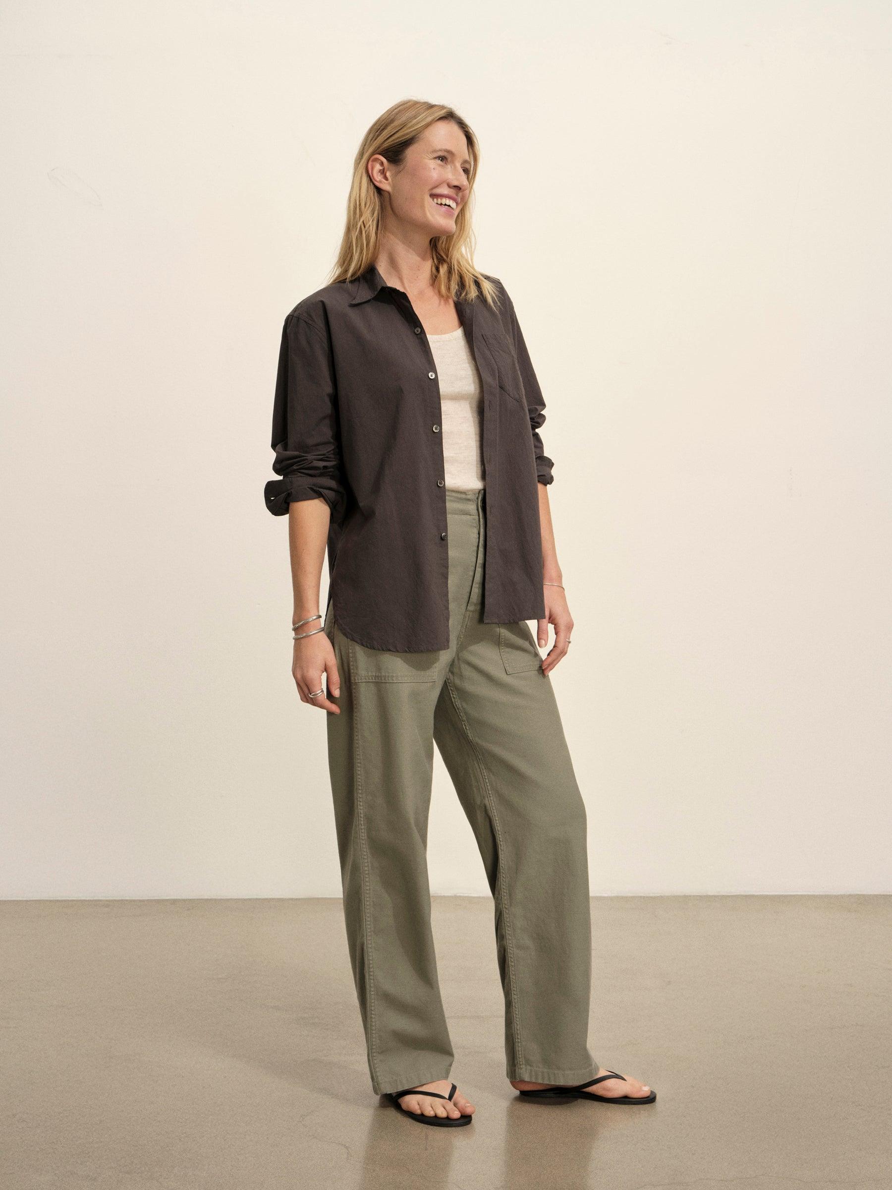 Washed Black Mainstay Cotton Shirt Product Image