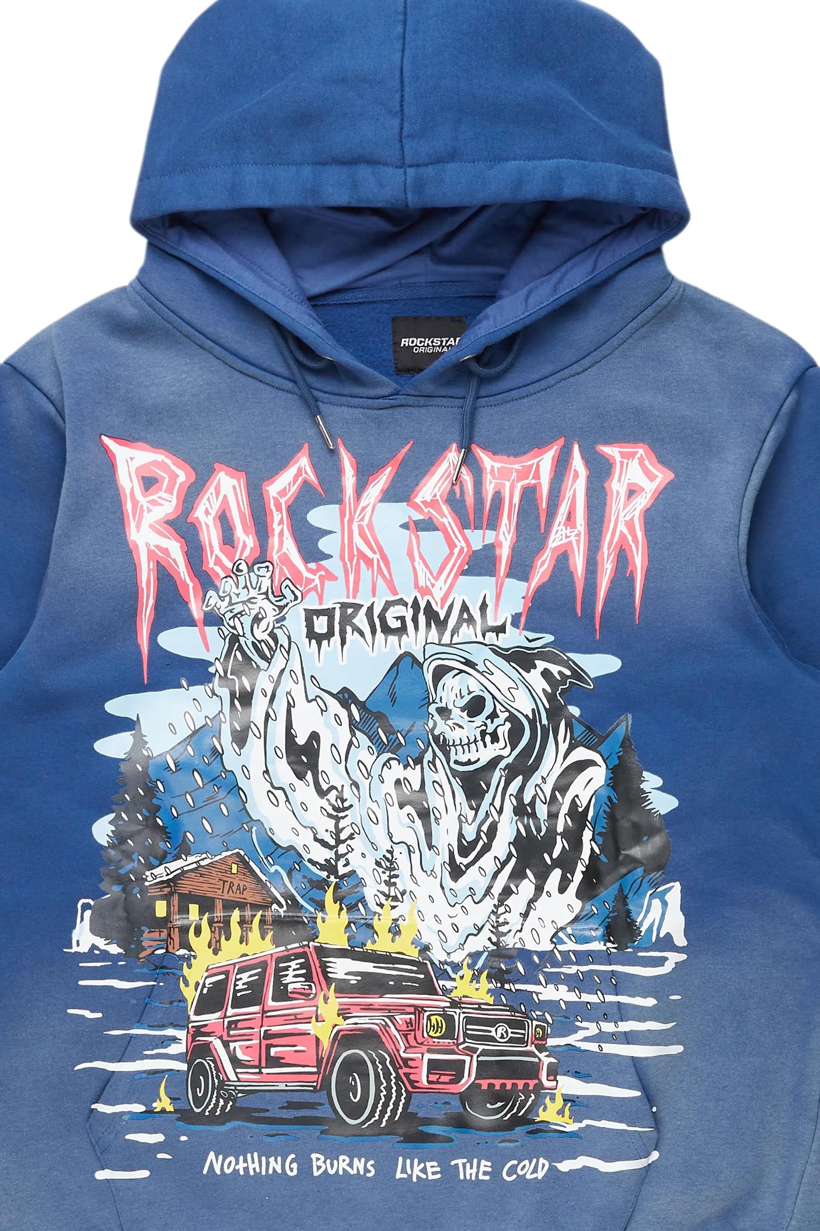 Kip Navy Graphic Hoodie Male Product Image