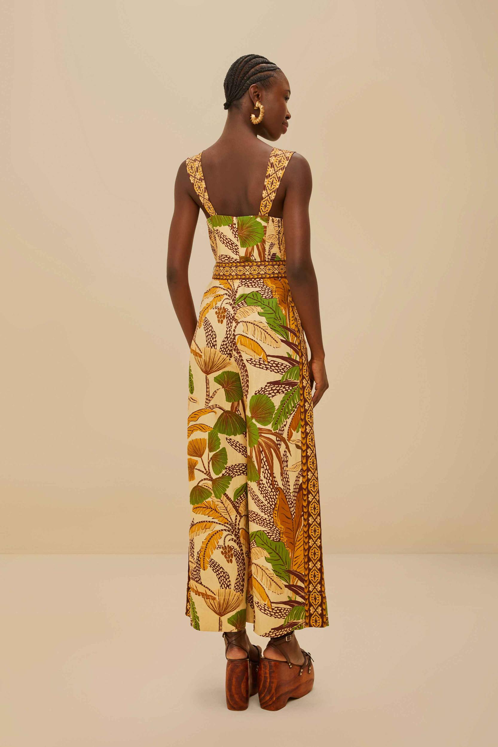 Foliage Sketch Sand Jumpsuit Product Image