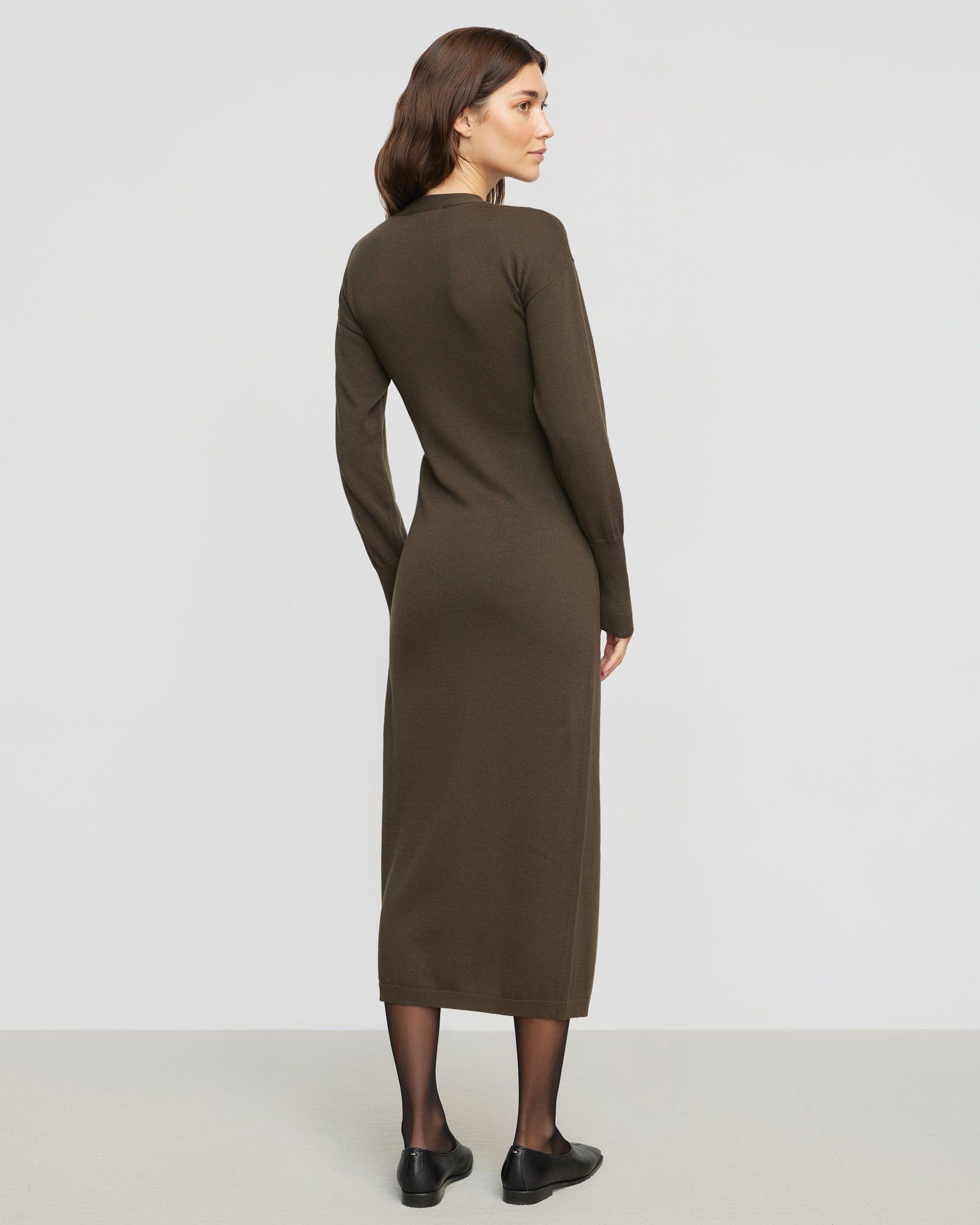 Linden Front-Wrap Sweater Dress Product Image