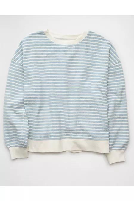 AE Oversized Striped Sweatshirt Women's Product Image