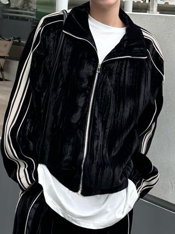 Men's Piping Detail Long Sleeve Tracksuit Set Product Image