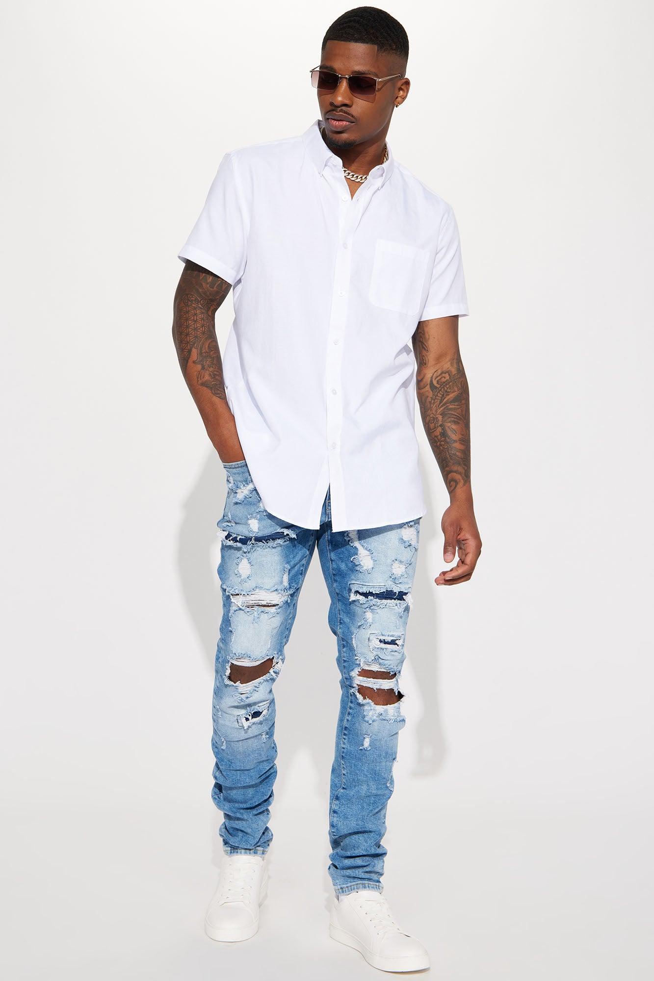 Ready To Unwind Stacked Skinny Jeans - Medium Wash Product Image