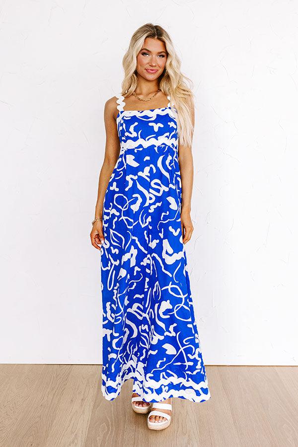 Cool Capri Jumpsuit in Royal Blue Product Image