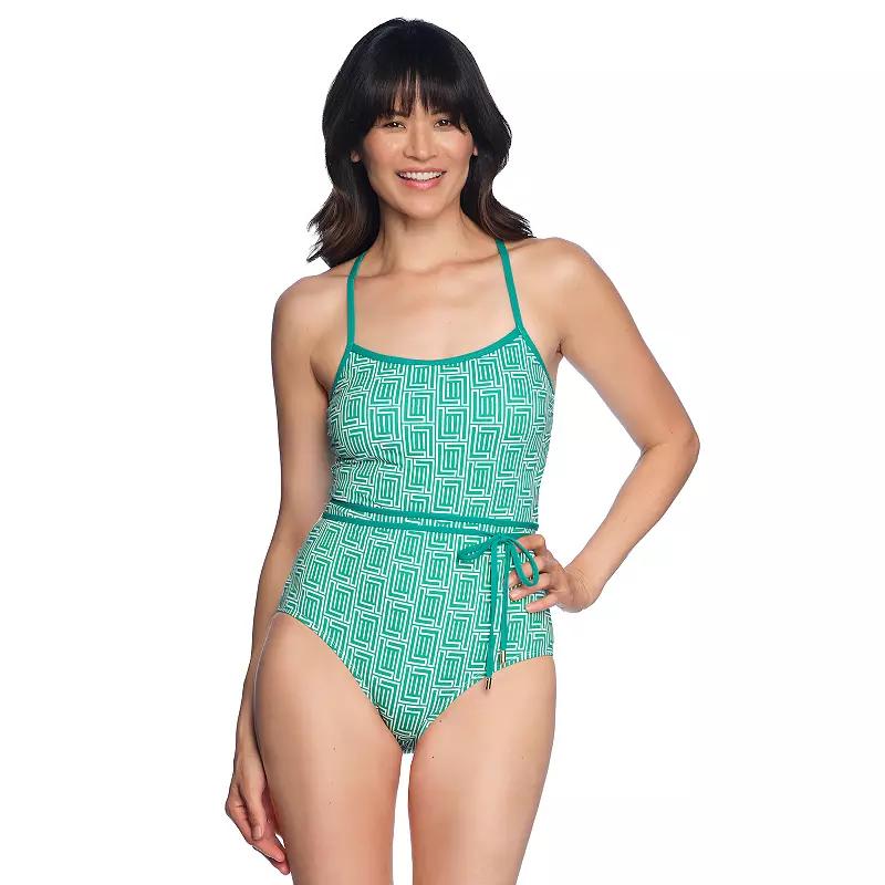 LOFT One-Piece Tie Waist Swimsuit, Women's,  Product Image