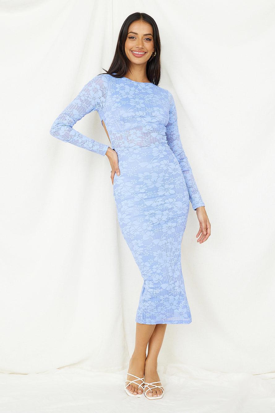 Sudden Moments Midi Dress Blue Product Image