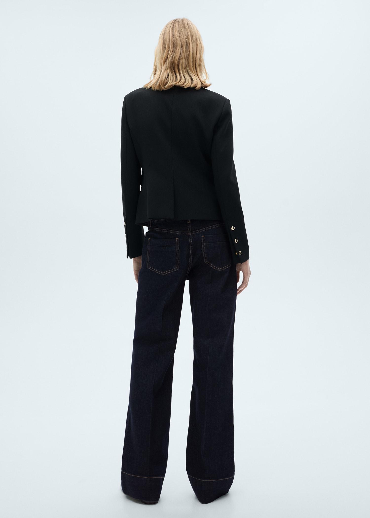 Wide-leg mid-rise jeans - Women | MANGO USA Product Image