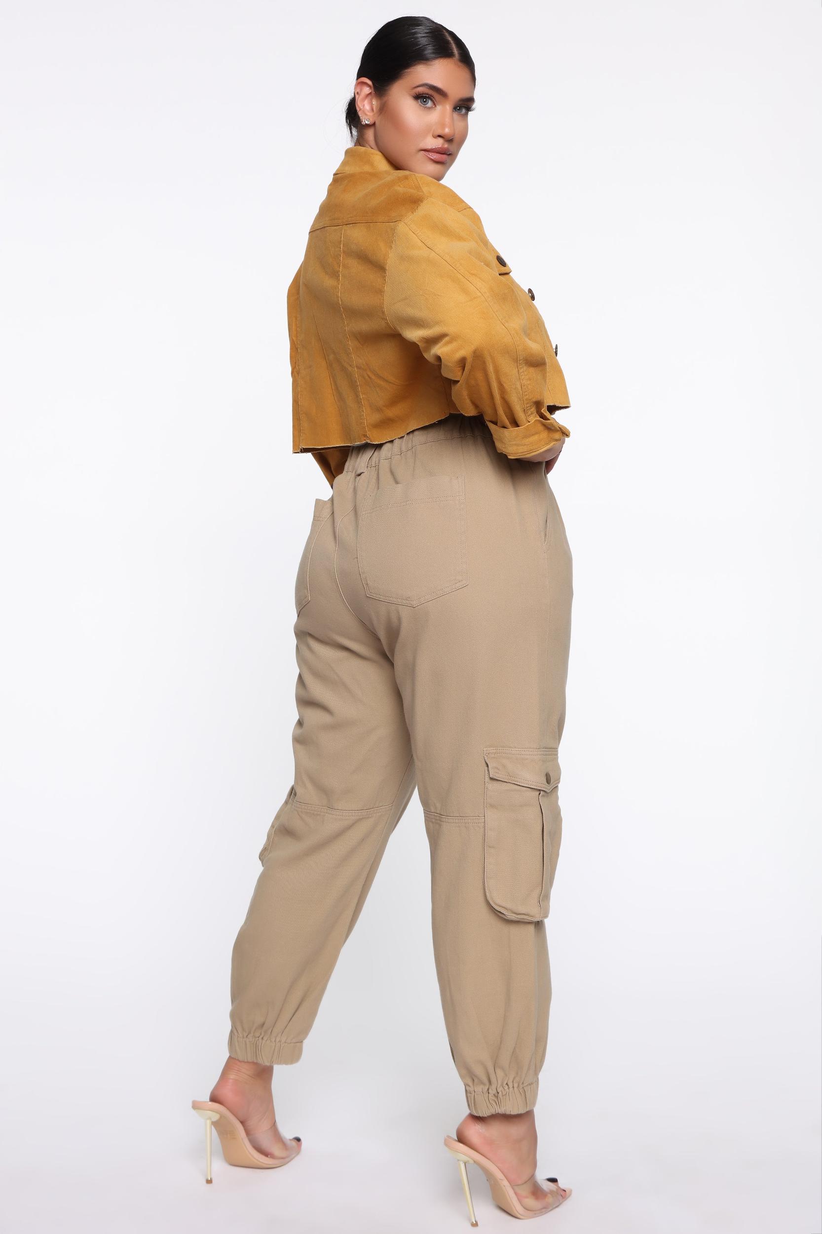 Leslie Cargo Joggers - Khaki Product Image