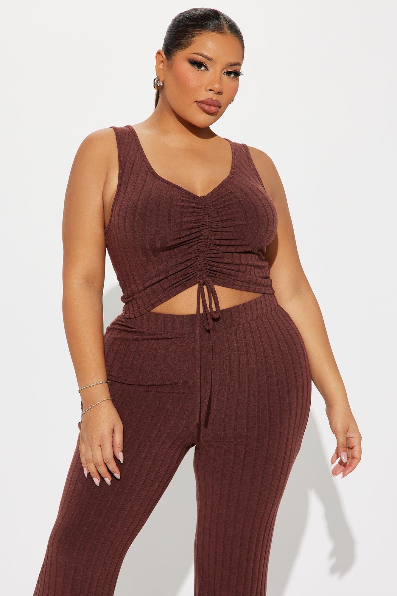 Come Get It 3 Piece Pant Set - Chocolate Product Image
