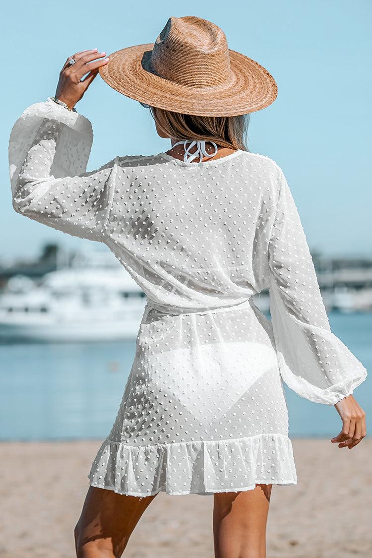 Nikita Belted Clip Dot Cover-Up Dress Product Image