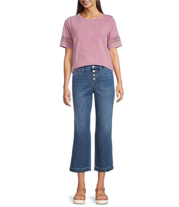 NYDJ Relaxed Piper Button Front Crop Jeans Product Image