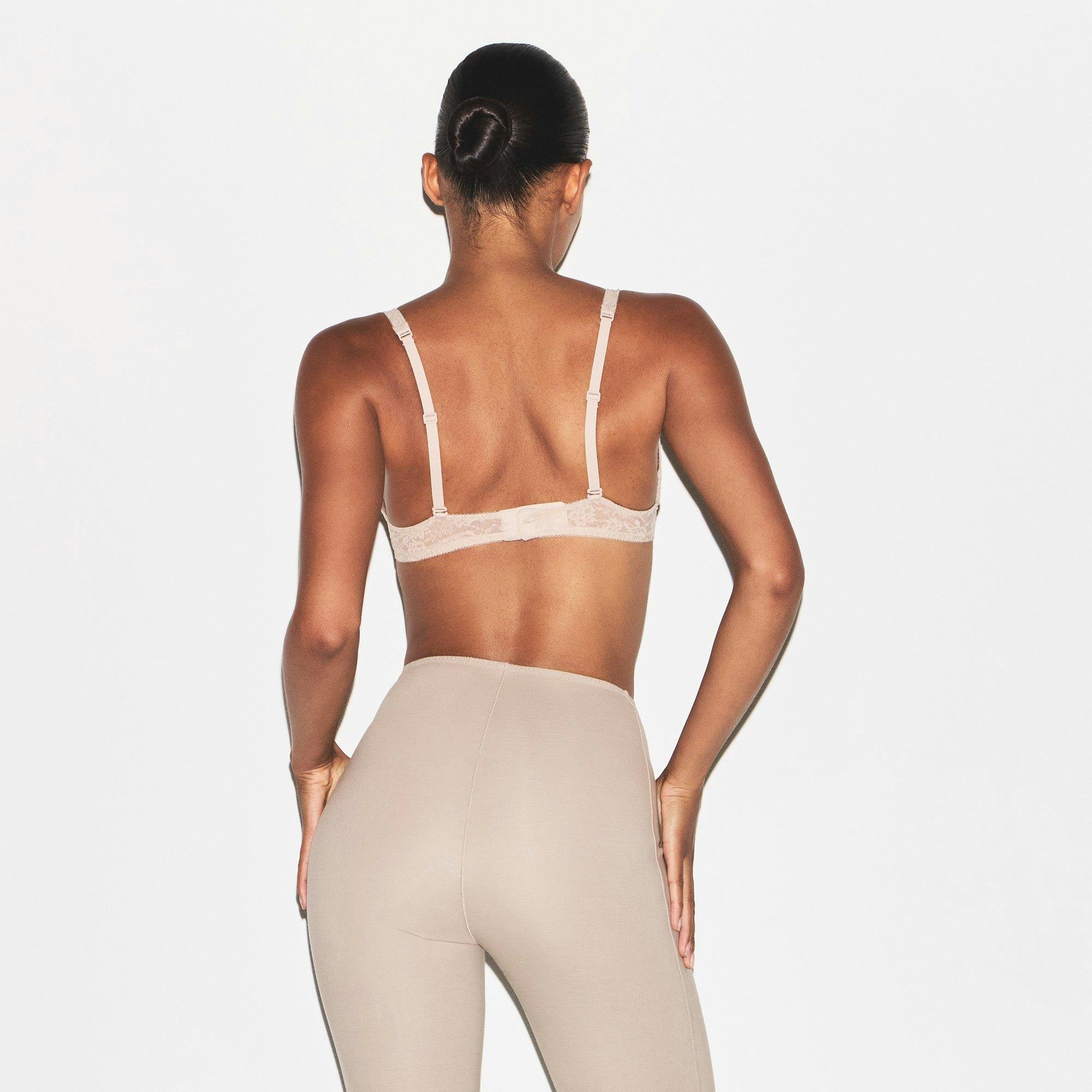 VINTAGE BRAS LACE UNLINED BRA | MUSHROOM Product Image