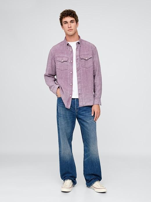 100% Linen Classic Shirt Product Image