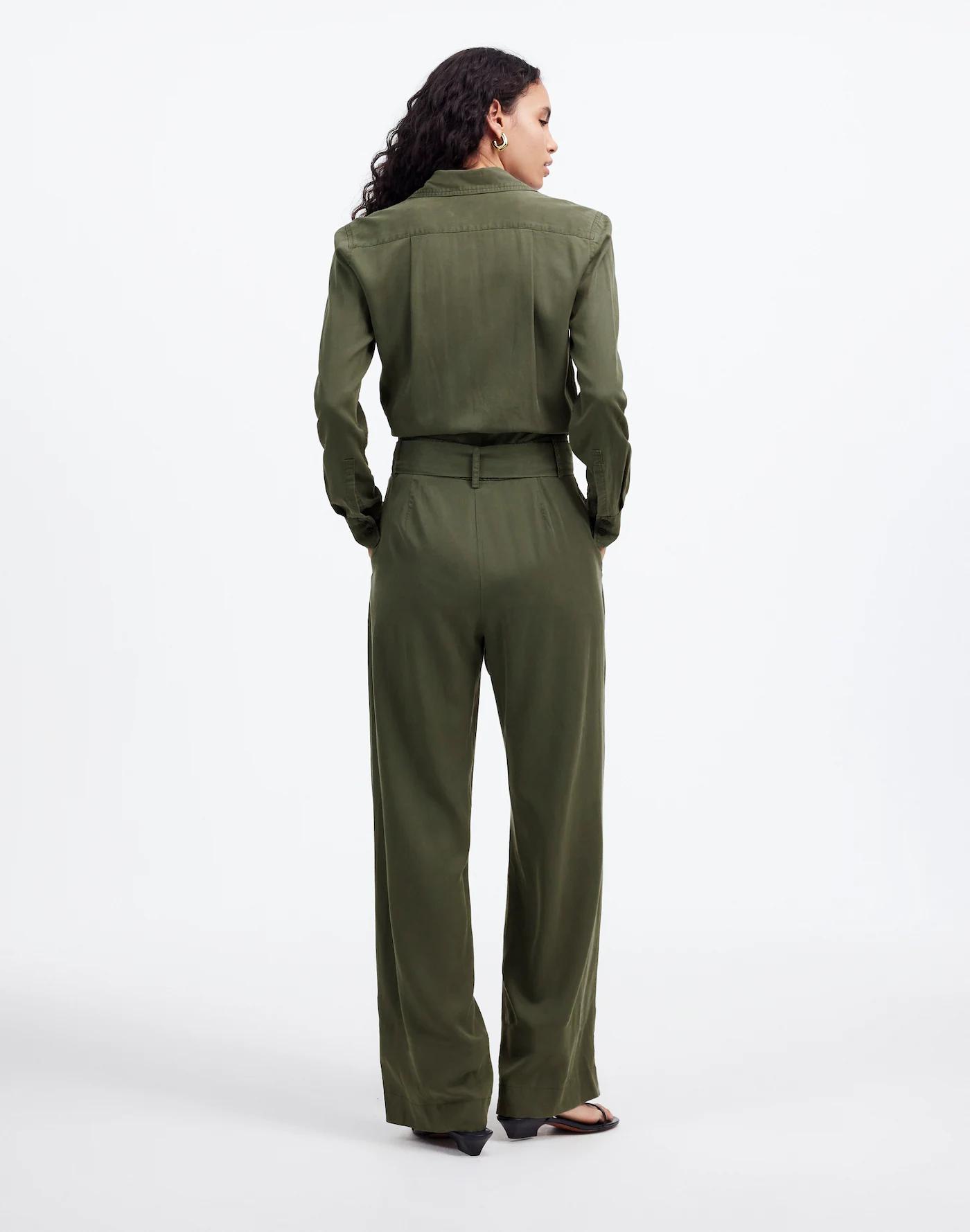 Relaxed Tie-Waist Wide-Leg Jumpsuit Product Image