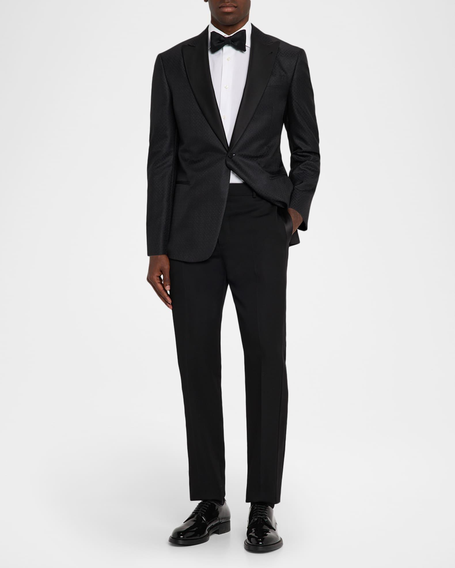 Men's Honeycomb Satin Peak Lapel Dinner Jacket Product Image